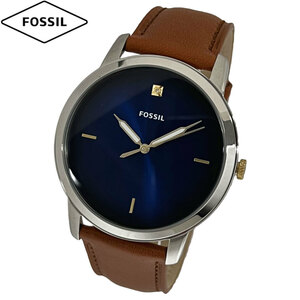 FOSSIL フォッシル 腕時計 新品 アウトレット THE MINIMALIST ミニマリスト H FS5499 メンズ クォーツ ブルー 革ベルト 並行輸入品