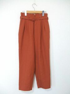 fumika uchida FU-G-PT002/PATTERN WEAVING 2TUCK TROUSERS パンツ オレンジ レディース フミカウチダ 1-0930T 174787