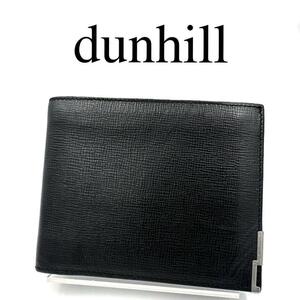 dunhill ダンヒル 折り財布 ワンポイントロゴ ブラック レザー