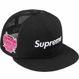 Supreme Box Logo Mesh Back New Era Blackシュプリーム ボックスロゴ メッシュ バック 