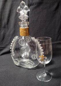 【グラス付き】レミーマルタン ルイ13世 空き瓶 バカラ製 酒器 MARTIN LOUIS XIII BACCARAT コニャック