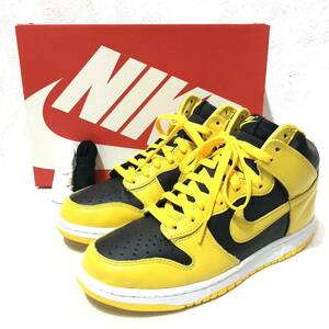 Nike Dunk High Varsity Maize IOWA 2020 CZ8149-002 US8.5 26.5cm ナイキ ダンク ハイ ブラック バーシティメイズ アイオワ