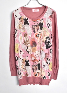 Hysteric Glamour　ヒステリックグラマー　Courtney Love　コートニー・ラブ　ニット　セーター　薄手　ファンシー　かわいい　レア　89L7