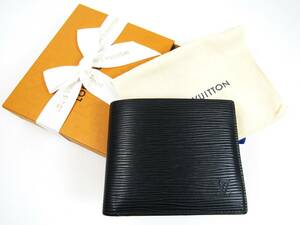 ほぼ未使用 Louis Vuitton ルイヴィトン 財布 エピ ポルトフォイユ・マルコ NM M62289 ブラック 二つ折り 箱付き プレゼントにも 保管品