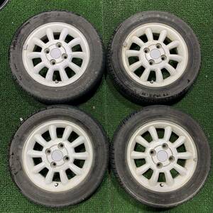 AE594-404 バリ山 グッドイヤー 155/65R13 サマータイヤ スズキ純正 【４本】13X4.00B +45 PCD100 4穴 アルト ラパン パレット ワゴンR 等