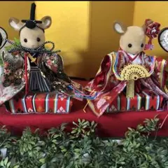 ひな祭り着物　シルバニア  ハンドメイド