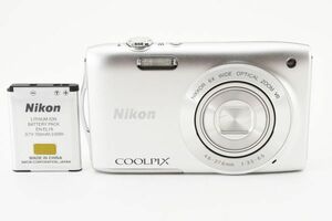 【極上品】Nikon ニコン COOLPIX S3300 シルバー コンパクトデジタルカメラ #678