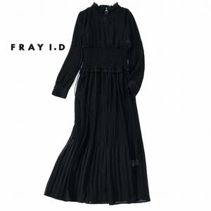 美品★FrayI.Dフレイアイディー★0size/7-9号★ワンピース黒Y035