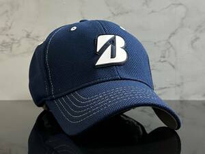 【未使用品】291KA★BRIDGESTONE GOLF ブリジストン ゴルフ キャップ 帽子 CAP ネイビーの伸縮素材のホワイトロゴ《Size 57㎝～61㎝位迄》