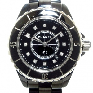 CHANEL(シャネル) 腕時計■美品 J12 H1625 レディース 新型/セラミック/12Pダイヤインデックス/33mm 黒