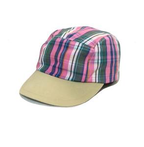 美品 KAPITAL キャピタル チェック キャップ 帽子 コットン ピンク系 送料250円