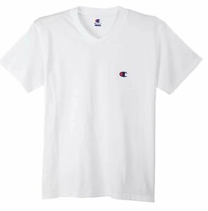 チャンピオン Tシャツ 半袖 インナー VネックL ホワイト 吸汗 速乾 CM1HR202