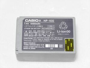 Casio 純正 バッテリー NP-100 動作未確認　カシオ EX-F1 用 電池 送料210円　323