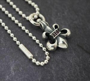 クロムハーツ★BSフレアチャーム/ルビーパヴェ/新品加工/ボールチェーン/インボイス/1円から！CHROME HEARTS