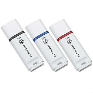 ◆送料無料 TRIDENITE USBメモリ 3個セット 32GB USB 2.0 スタンダードホワイト ◆未開封品◆