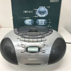 refle● 【通電のみ確認ジャンク】TOSHIBA TY-CDK2 CDラジオカセットレコーダー　グレー