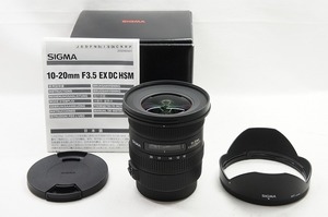 【適格請求書発行】美品 SIGMA シグマ 10-20mm F3.5 EX DC HSM Canon キヤノン EF-Sマウント APS-C 元箱付【アルプスカメラ】240420g