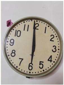 昭和レトロ 並列式電気子時計 掛け時計 沖電気工業株式会社 昭和39年9月製造 動作確認済み アナログ 丸型時計 アンティーク 現状 ジャンク 
