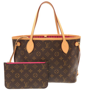 美品 ルイ ヴィトン モノグラム ネヴァーフルPM フューシャ M41001 ICタグ トートバッグ バッグ LV 0126 LOUIS VUITTON