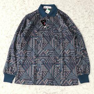 希少 80年代 ジャンボ尾崎 初期 ポロシャツ 総柄 幾何学 未使用タグ付き