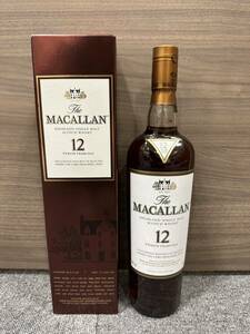 【AS 22923】1円スタート 未開栓 The MACALLAN 12年 ザ・マッカラン 700ml シングルモルト スコッチウイスキー 40% 目減りほぼ無し 現状品