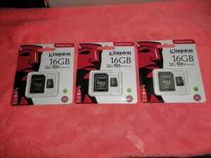 Kingston micro SDHC CARD 16GB CLASS 10 UHS-I OK WITH ADAPTER Canvas Select SDCS/16GB X3