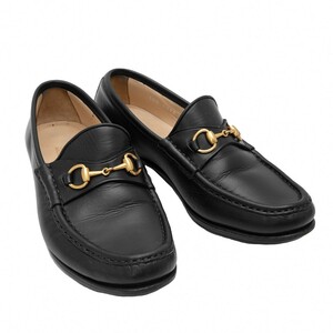 グッチGUCCI ガンチーニレザーローファー 黒36C(23cm位)