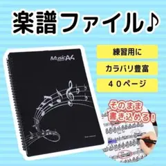 楽譜ファイル レッスン A4 バインダー 40ページ 書き込み可  7