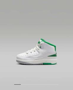 新品・即決送料無料 NIKE TD AIR JORDAN 2 RETRO Lucky Green 8cm (DQ8563-103) Nike購入 ナイキ ベビー ジョーダン 2 ラッキー グリーン