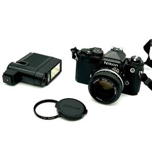 TY1159■Nikon FE カメラ レンズ NIKKOR 50mm 1:1.4 ニコン CAMERA フィルムカメラ ブラック National ナショナル ストロボ PE-2801