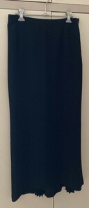 ●レディース　伊太利屋　ロングスカート　黒色　ポリエステル　サイズ11 （34）