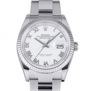 ロレックス ROLEX デイトジャスト 36 126234 ホワイトローマ文字盤 新品 腕時計 メンズ