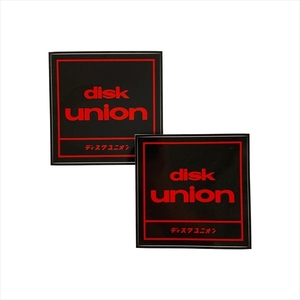 ディスクユニオン 四角ロゴ 95mmサイズステッカー(2枚入)/ diskunion / ディスクユニオン DISK UNION