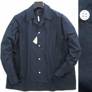 新品 Grand PARK ニコル 日本製素材 オープンカラー シャツ 50 (LL) 紺 【I45052】 NICOLE 春夏 メンズ 長袖 オーバーサイズ カジュアル