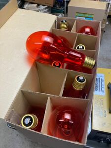舶用製、集魚灯用耐水電球１００Vー５００W透明色、未使用長期保管！！１０個セット！！