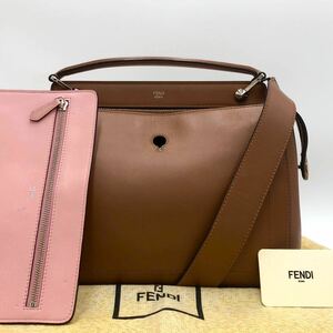 現行商品に近い FENDI フェンディ ドットコム 2way ショルダーバッグ ハンドバッグ ポーチ付き 肩掛けカバン