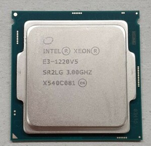 【中古パーツ】複数購入可 CPU Intel Xeon E3 1220v5 3.0GHz TB 3.50GHz SR2LG Socket FCLGA1151 4コア4スレッド 動作品 サーバー用
