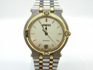 GUCCI グッチ 9000M QZ クオーツ デイト ３針 腕時計 (T12)