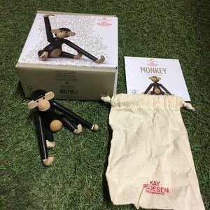 GX417 KAY BOJESEN－カイ・ボイスン 木製フィギュア MONKEY 北欧 木製玩具 インテリア 雑貨 未使用 保管品 フィギュア