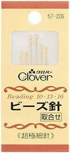 クロバー(Clover) ビーズ針 取合せ 超極細針 6本入り 57-22