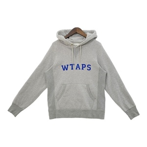 WTAPS 142ATDT-CSM10 パーカー フーディー プルオーバー スウェット 裏起毛 メンズ Sサイズ グレー ダブルタップス トップス DM10419■