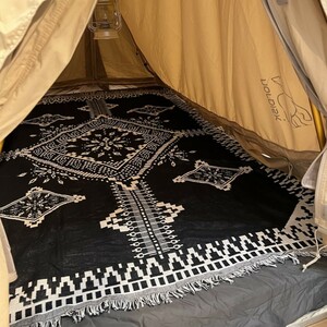 ブランケット　ラグ　キャンプ　車中泊　コット用　テント用　アウトドア　テーブルクロス　リバーシブル　ピクニックマット　チェアカバー