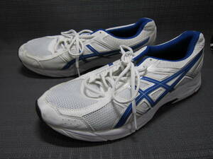 asics アシックス　ランニングシューズ　スニーカー　レア 30cm　白×青　S2404B