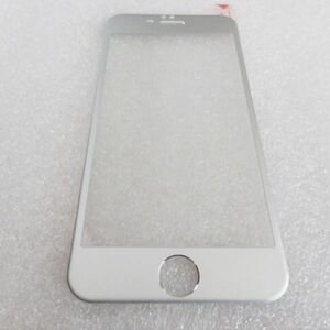iPhone6 Plus iPhone6s Plus 5.5インチ 9H 0.26mm 銀色 チタン 全面保護 強化ガラス 液晶保護フィルム 3D曲面カバー 2.5D KA49