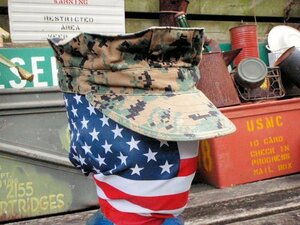 T580米軍★アメリカ海兵隊マーパット　ウッドランド迷彩6角帽CAP(DADA16-02)Ｍサイズ/USMC米国海兵隊MCカモフラージュ戦闘帽