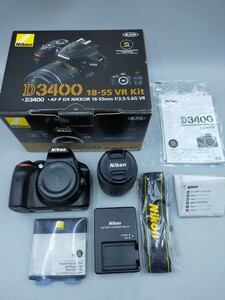 ●Nikon D3400 18-55 VR Kit レンズ(AF-P DX NIKKOR 18-55mm f/3.5-5.6G VR) デジタル一眼レフカメラ ニコン