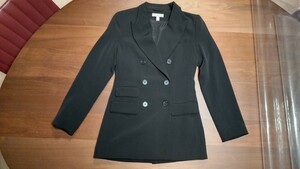 【美品】H＆M　レディースジャケット　スリムデザイン　黒　ブラック　レトロ　卒業式　コスプレ タブル 女子