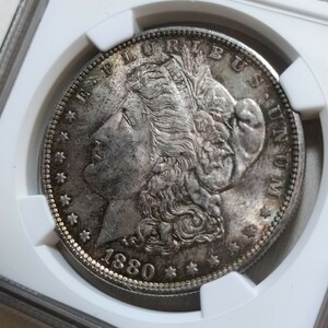 トーンコイン NGC MS63 1880 モルガンダラー 銀貨 1ドル銀貨 アンティークコイン モダンコイン