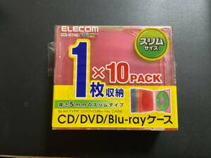 ELECOM CD/DVD/Blu-rayケース１枚×10pack