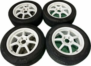 ★日本製!! 社外 H/NODEX HA670 16インチ アルミ ホイール　4本　16×7J ＋43 PCD114.3 5穴 ハブ径73　205/55R16　タイヤおまけ程度★